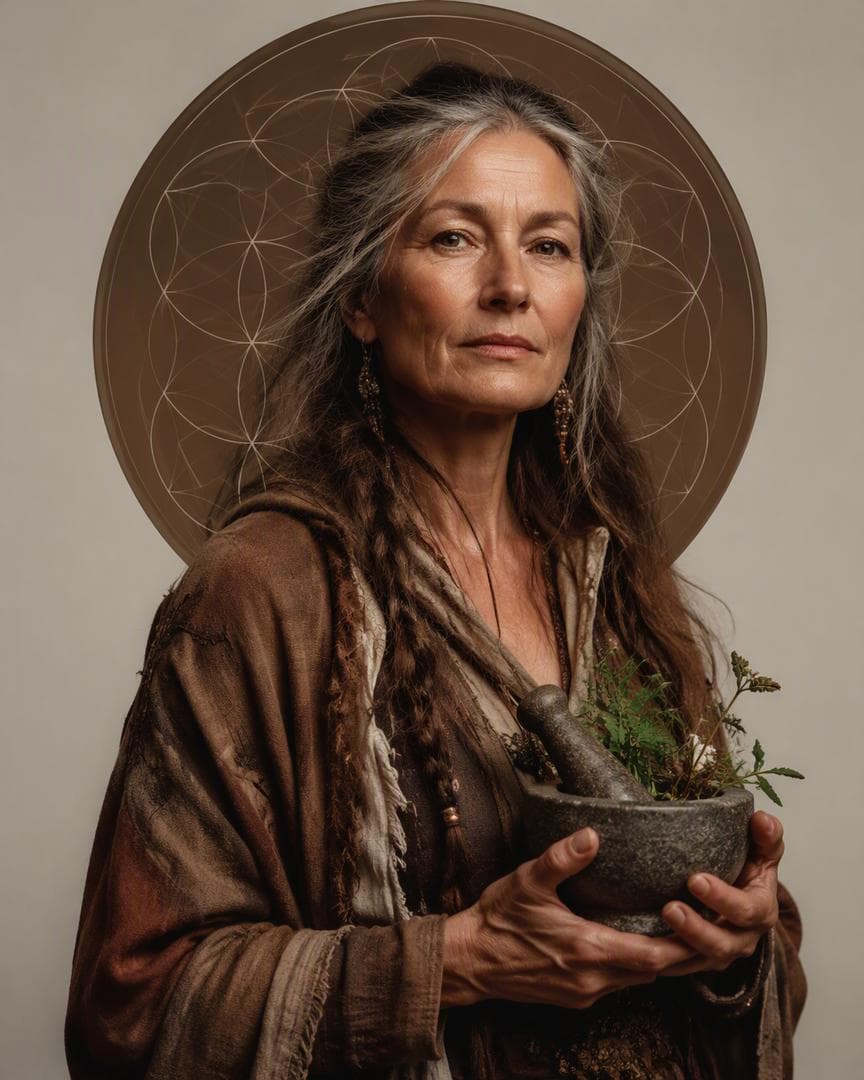 Create a cinematic portrait of a character archetype — e.g., "The Wanderer" or "The Healer" or "The Scholar" — as a single hyper-realistic person against a symbolic minimalist background element (e.g., a compass, a mortar and pestle, open books stacked). The background is…